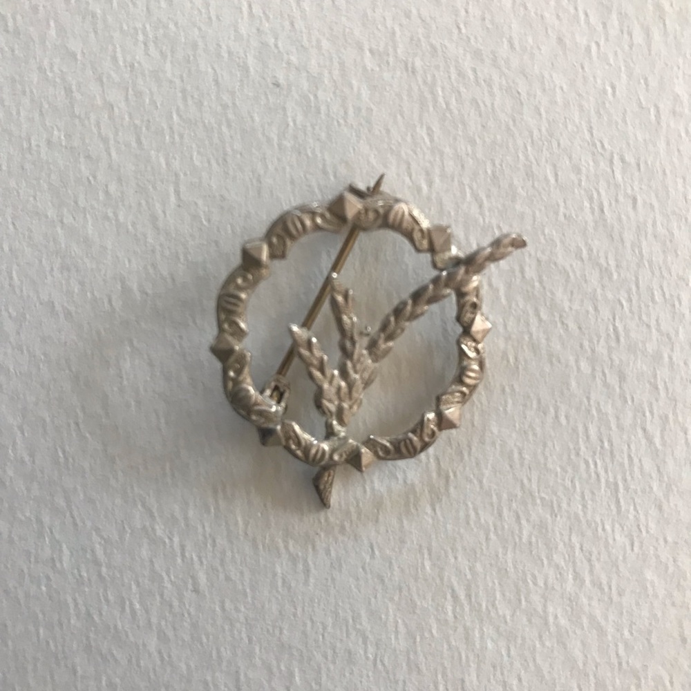 Tiny Dainty Silver Brooch